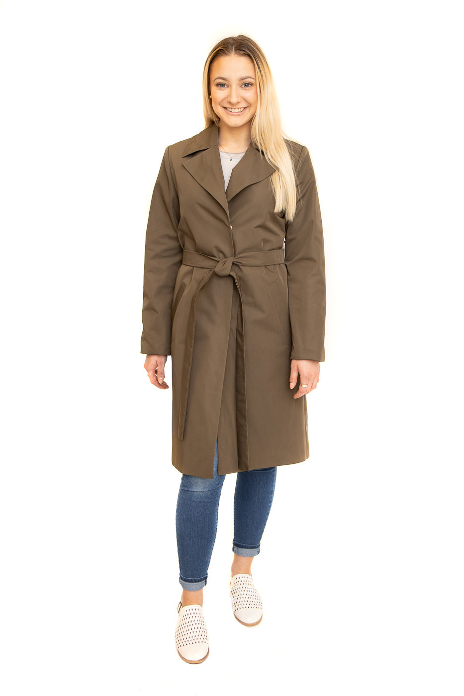 Womens khaki outlet raincoat