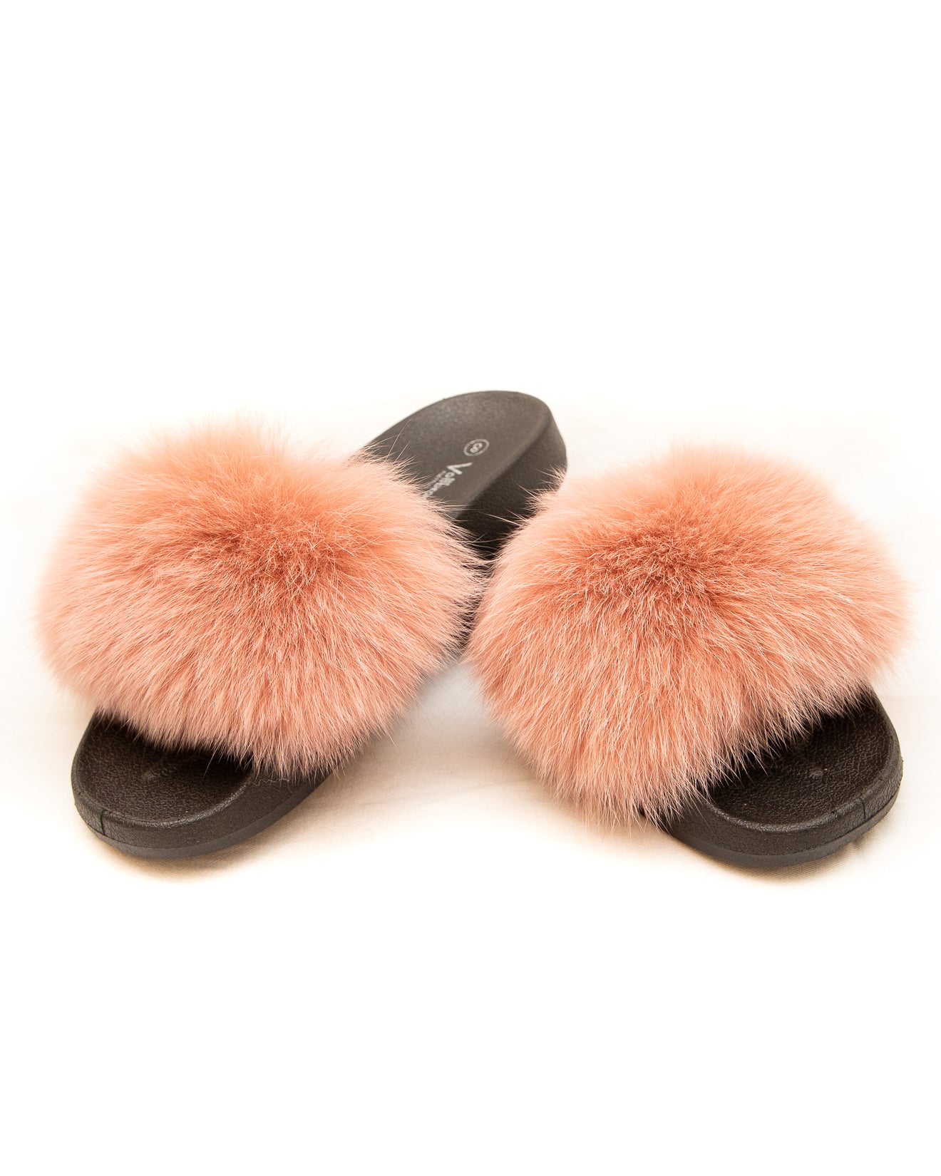 Fox Fur Slides Pink – Vollbracht Furs - Main Image