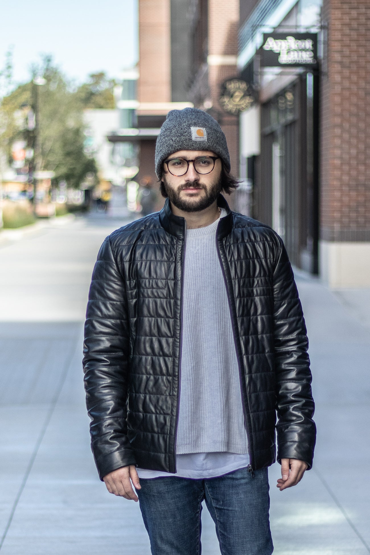 mens black leather jacket vollbracht furs fur shop cleveland ohio