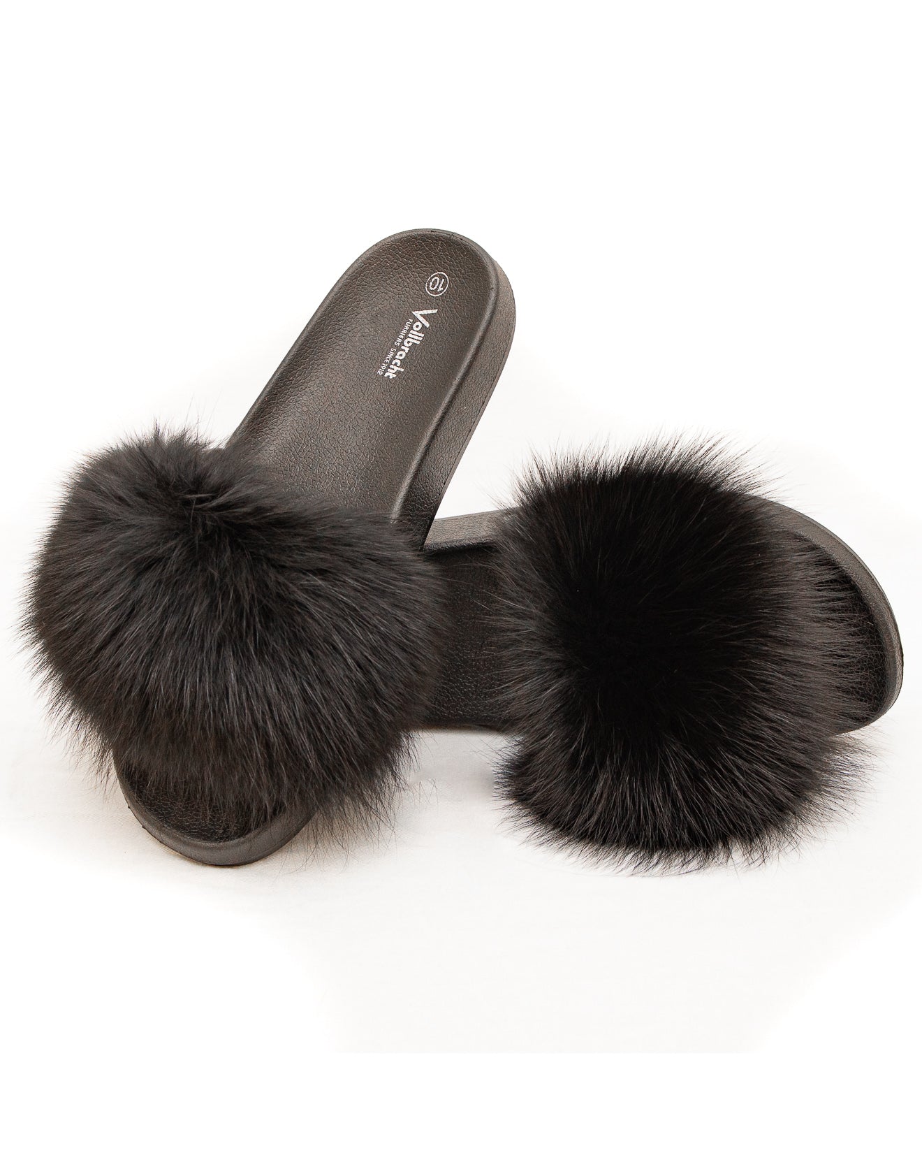 Cheap fox fur discount slides