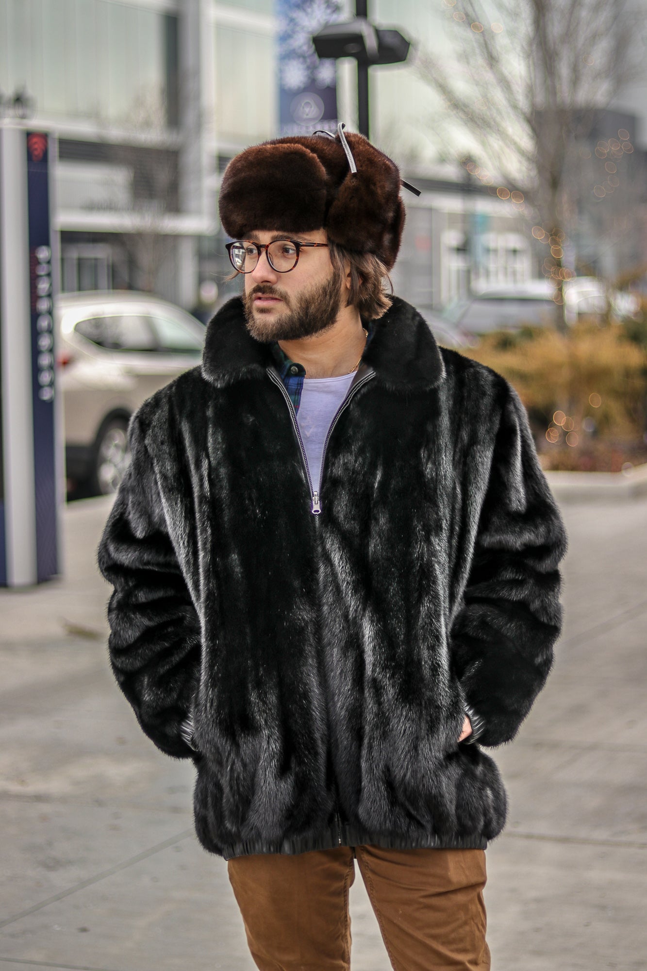 Fox Fur Slides - Beige – Vollbracht Furs